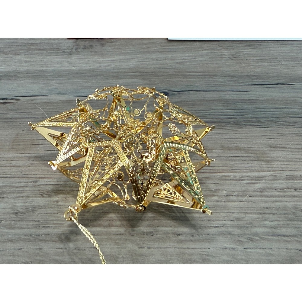 2013 Danbury Mint Annual 23k Gold Star of Wonder Christmas Tree Ornament - Picture 6 of 7